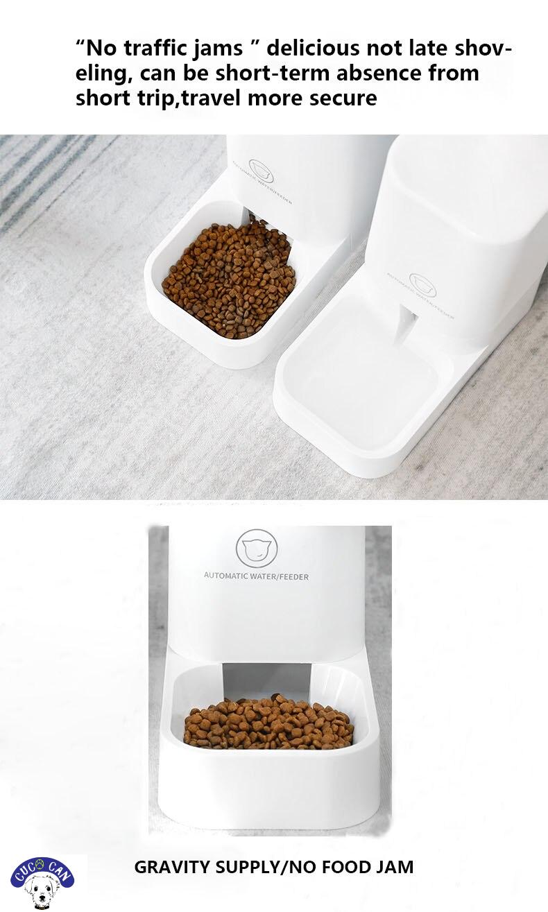 Alimentador de comida y dispensador de agua automáticos para mascotas, 2.1kg/3.8L