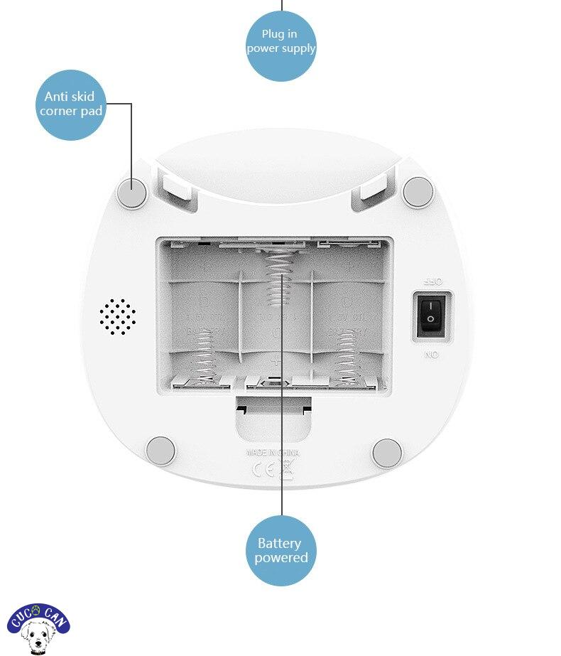 Alimentadores automáticos de mascotas con grabación de voz, cuenco de acero inoxidable para comida de perros, con temporizador y pantalla LCD automática para gatos