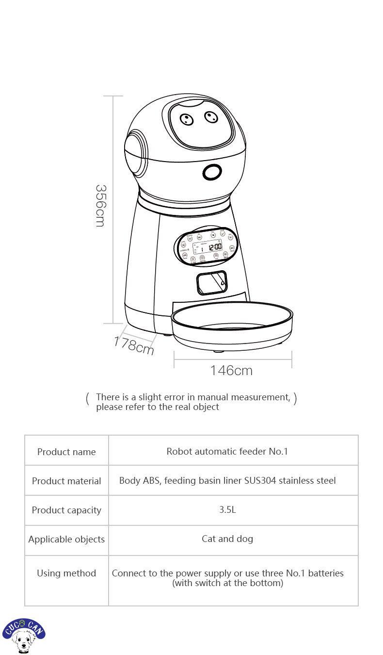 Alimentadores automáticos de mascotas con grabación de voz, cuenco de acero inoxidable para comida de perros, con temporizador y pantalla LCD automática para gatos