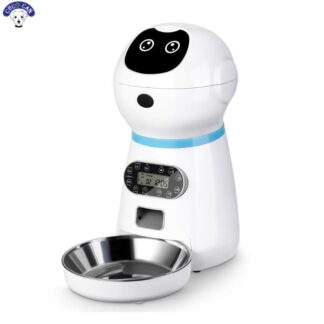 Robot Alimentador automático con grabación de voz, pantalla LCD